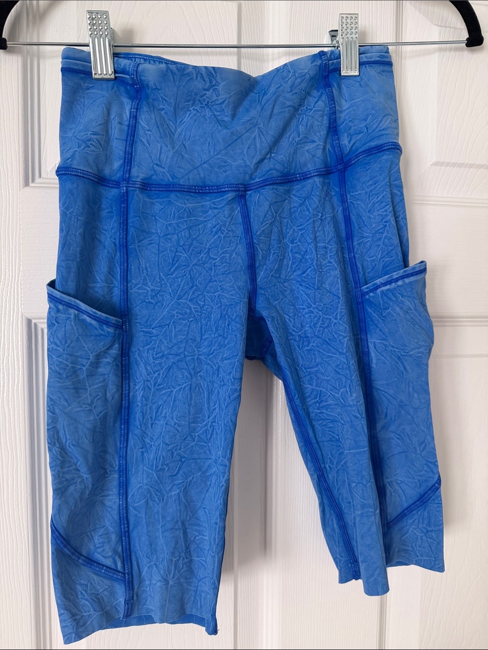 lululemon athletica Blue Bike Shorts with Side Pockets